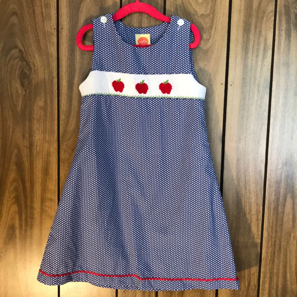 Back to School Apple Smock Dress